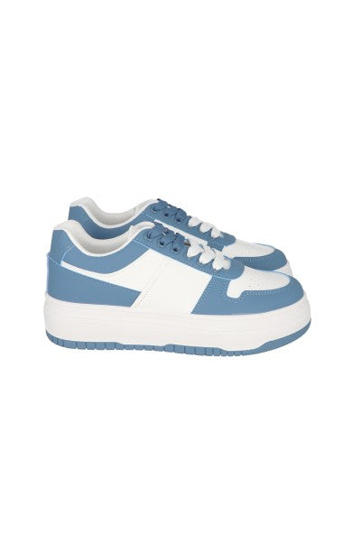 Tenis Casuales Bicolor Plataforma AZUL