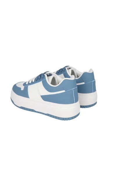 Tenis Casuales Bicolor Plataforma AZUL