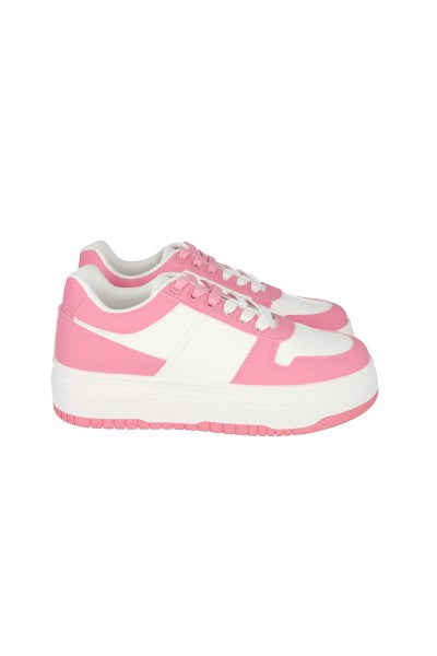 Tenis Casuales Bicolor Plataforma ROSA