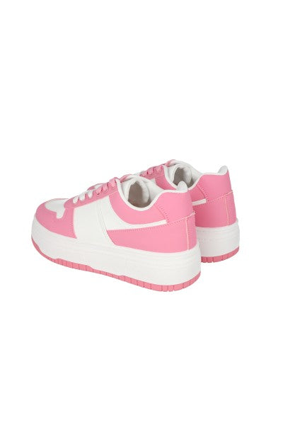 Tenis Casuales Bicolor Plataforma ROSA