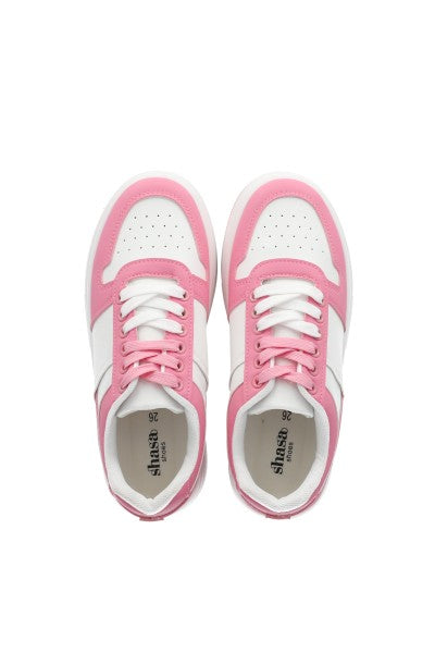 Tenis Casuales Bicolor Plataforma ROSA