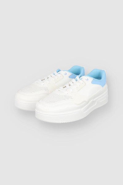 Tenis Casual Perforaciones Al Frente AZUL CIELO