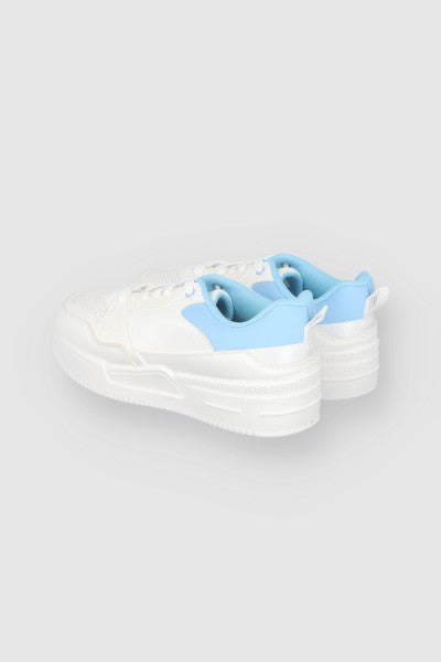 Tenis Casual Perforaciones Al Frente AZUL CIELO