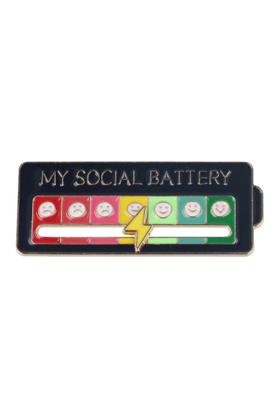 Pin social battery NEGRO