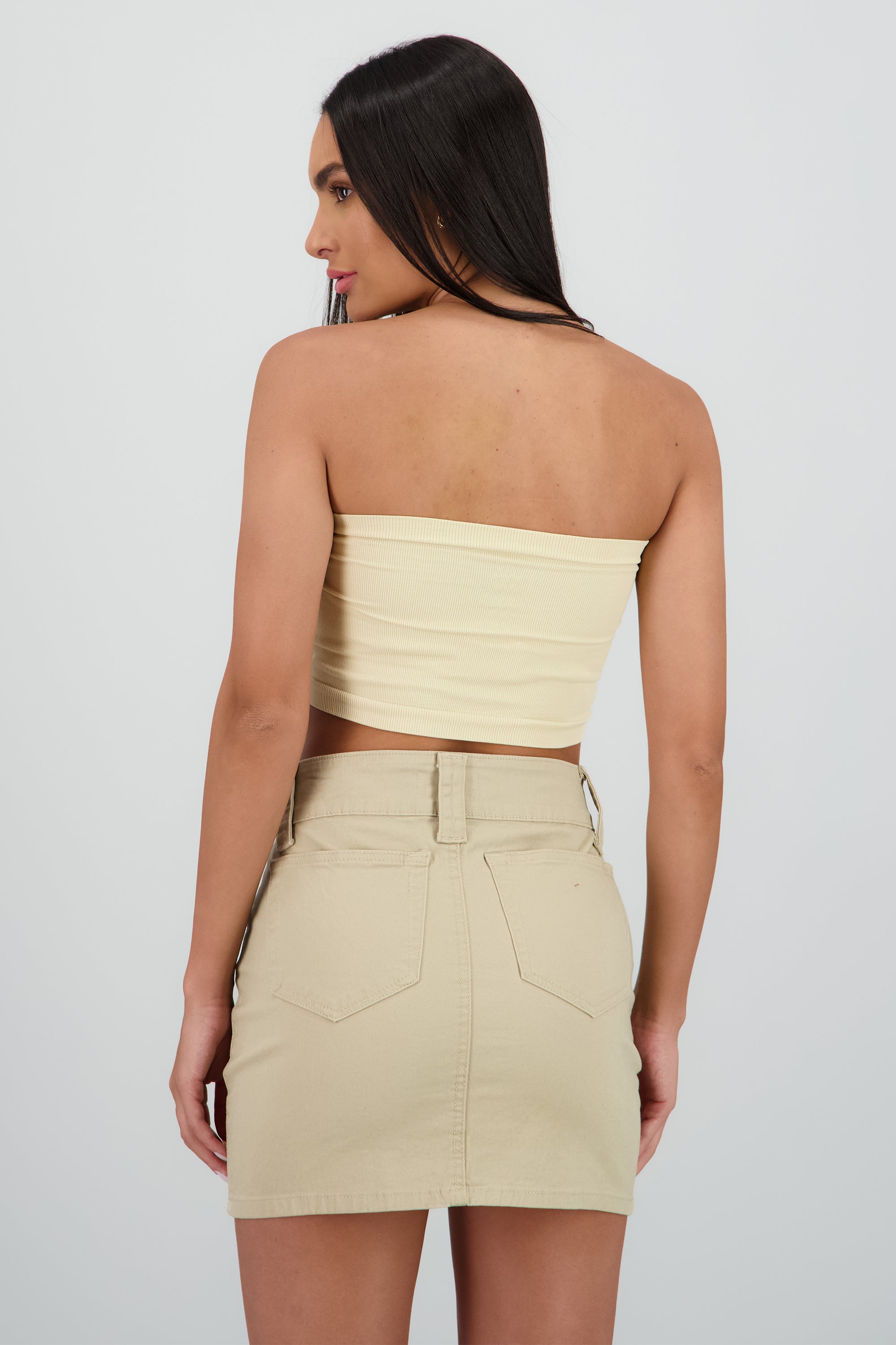 Top Tubo Strapless Rib NUDE