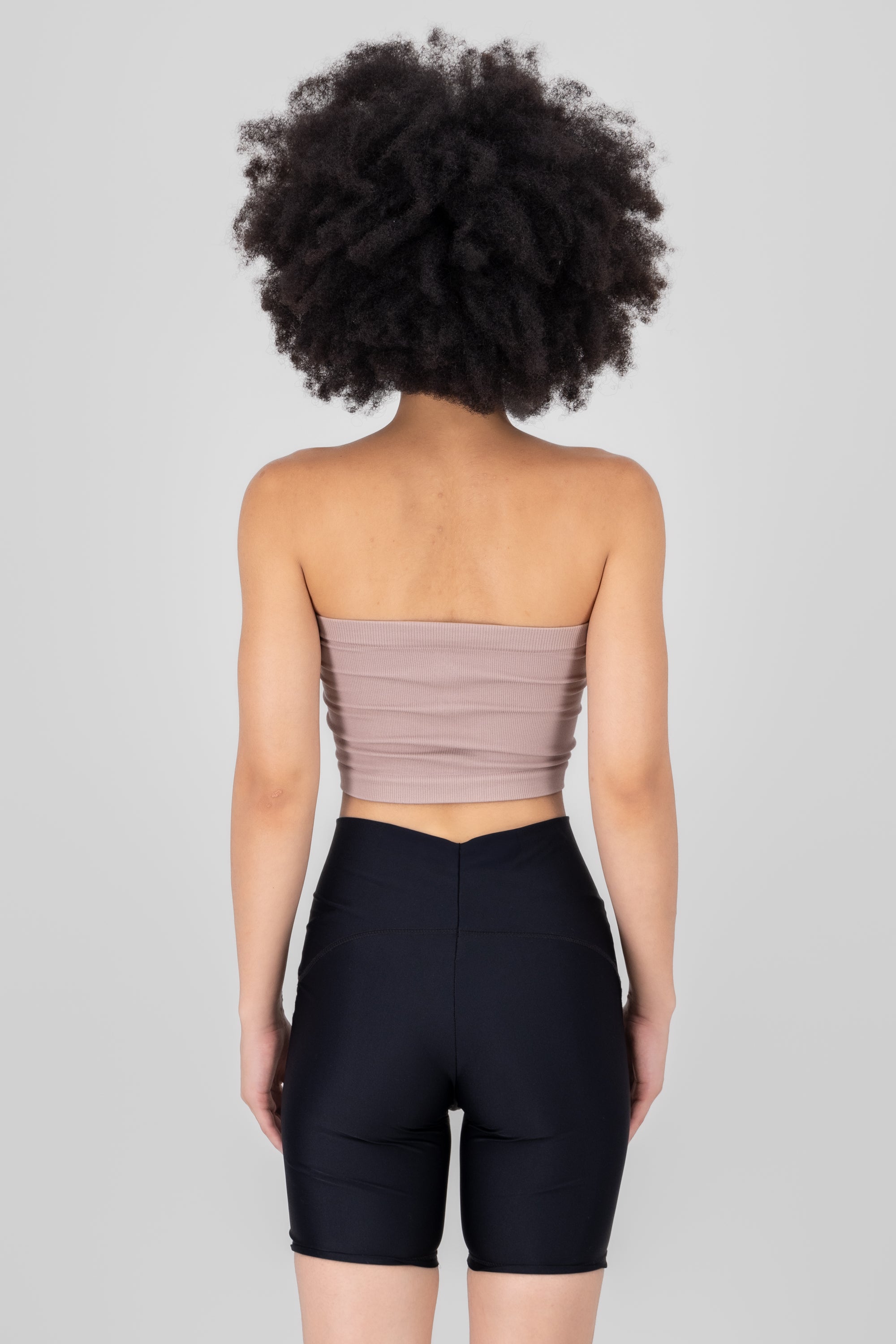 Top Tubo Strapless Rib TAUPE