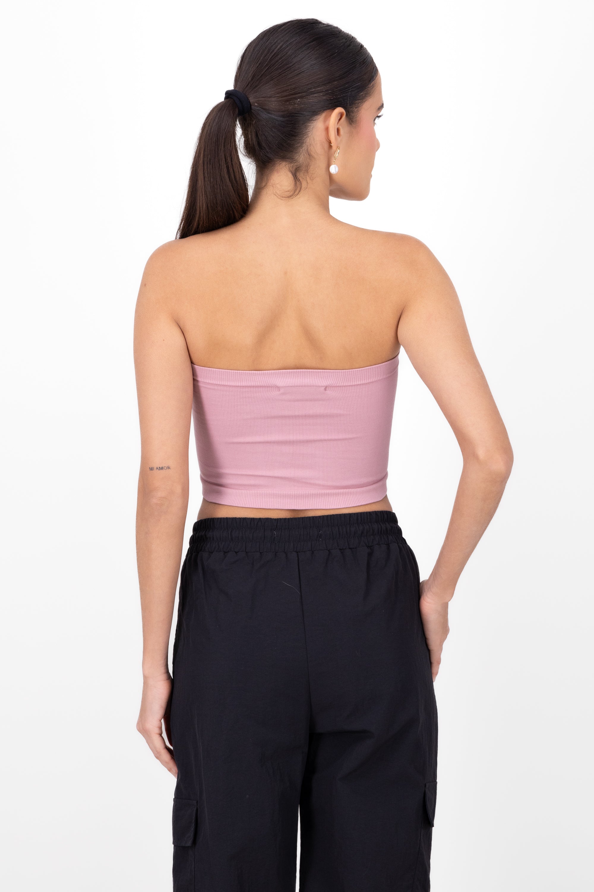 RIB STRAPLE TUBE TOP MALLOW