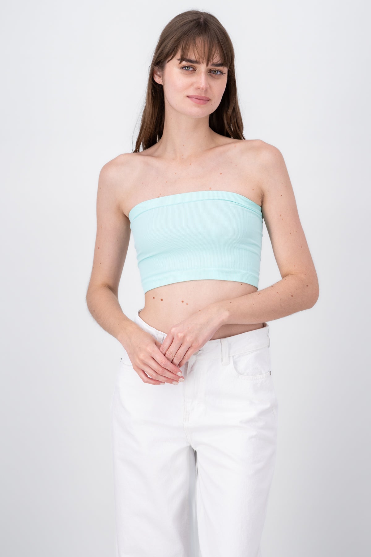 Top Tubo Strapless Rib MENTA