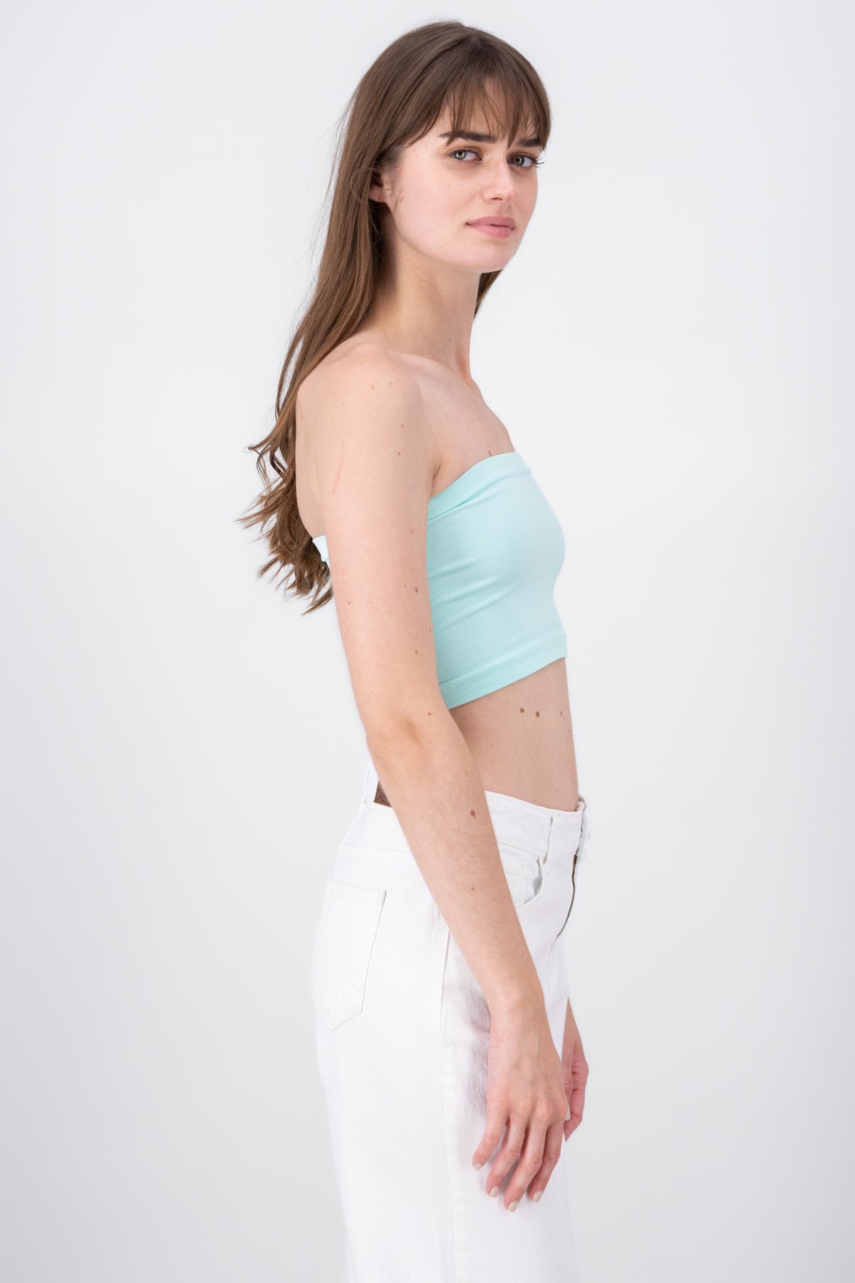 Top Tubo Strapless Rib MENTA