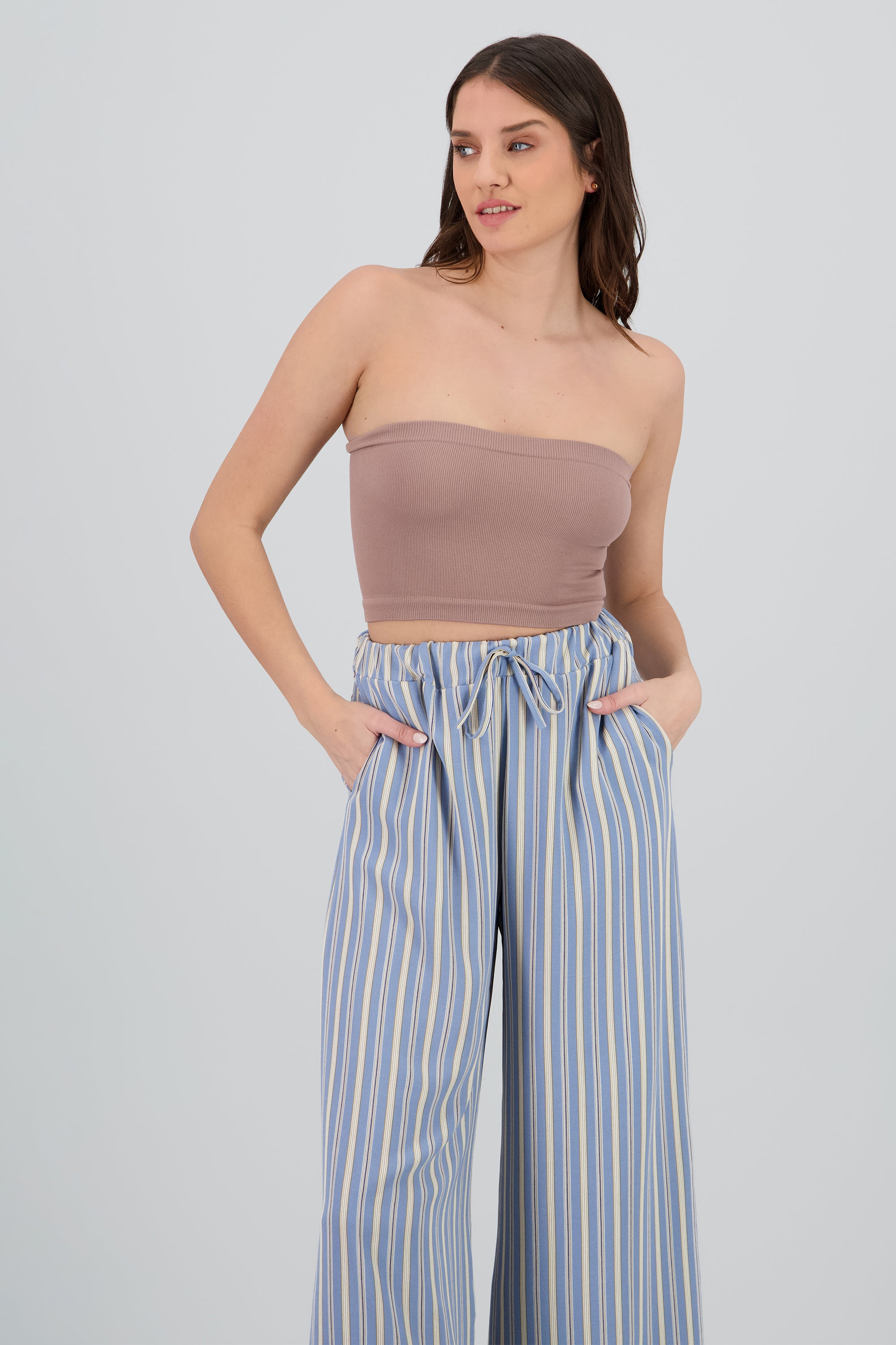 Top Tubo Strapless Rib CAFE OBSCURO