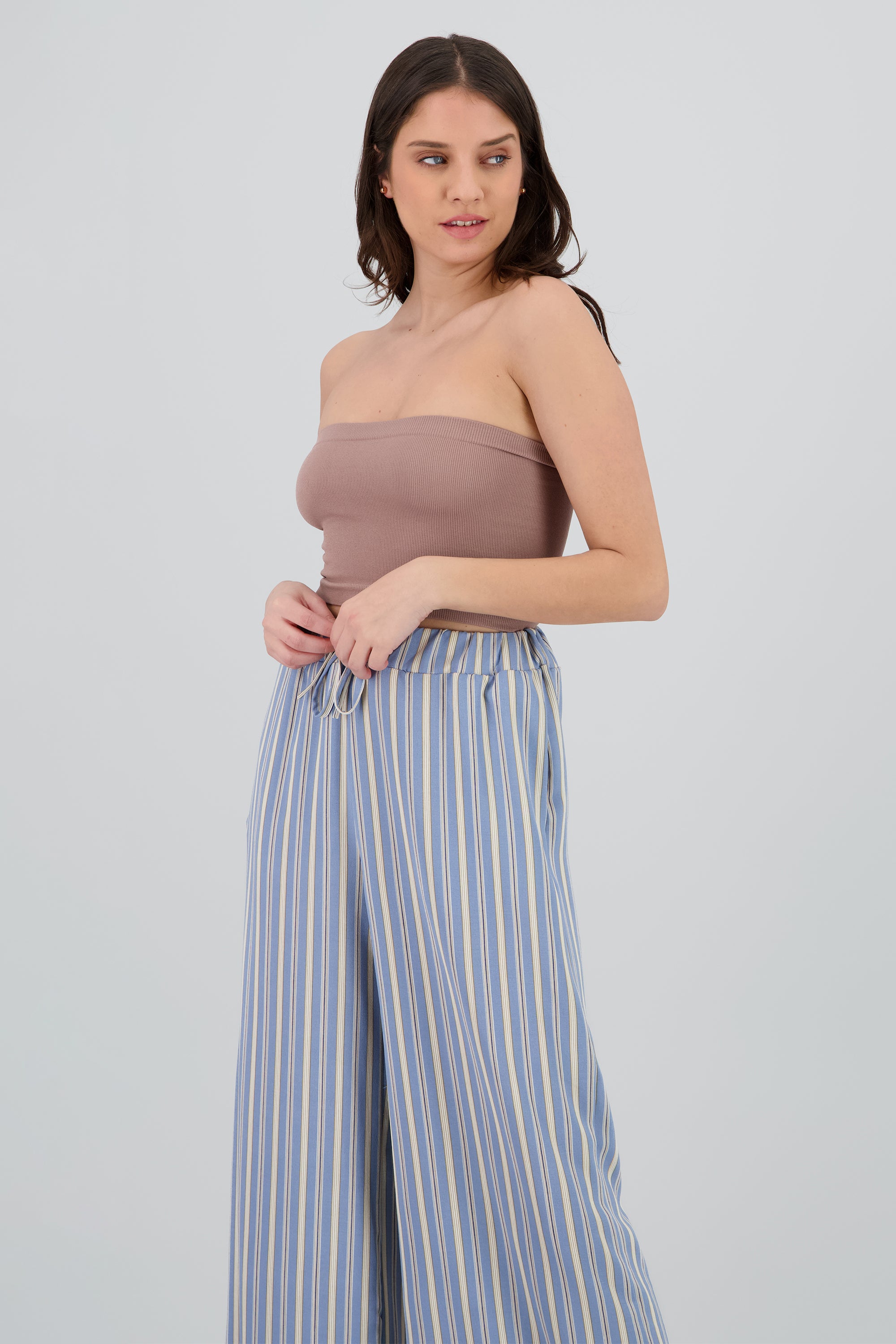 Top Tubo Strapless Rib CAFE OBSCURO