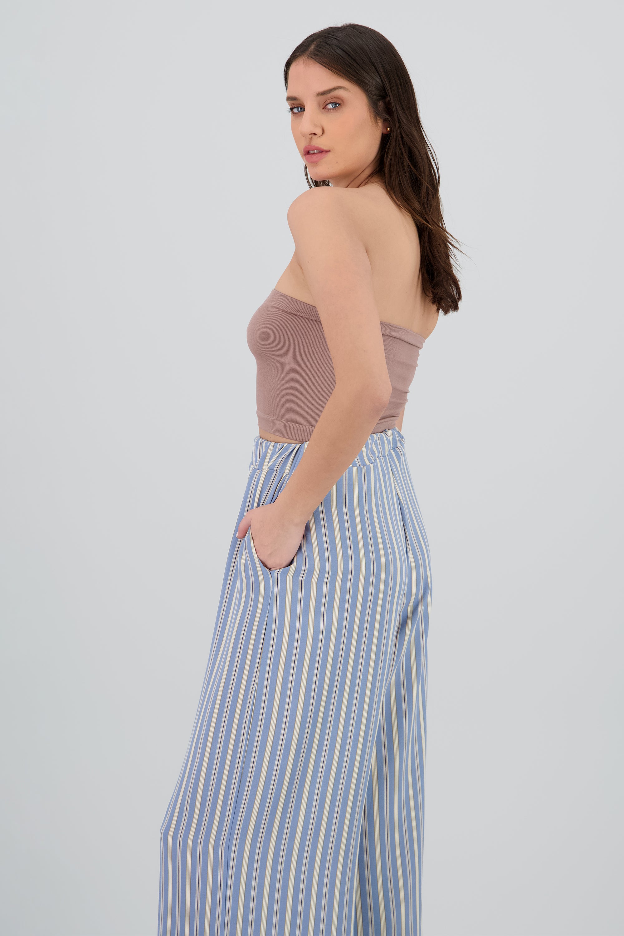 Top Tubo Strapless Rib CAFE OBSCURO