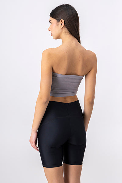 Top Tubo Strapless Rib GRIS OBSCURO