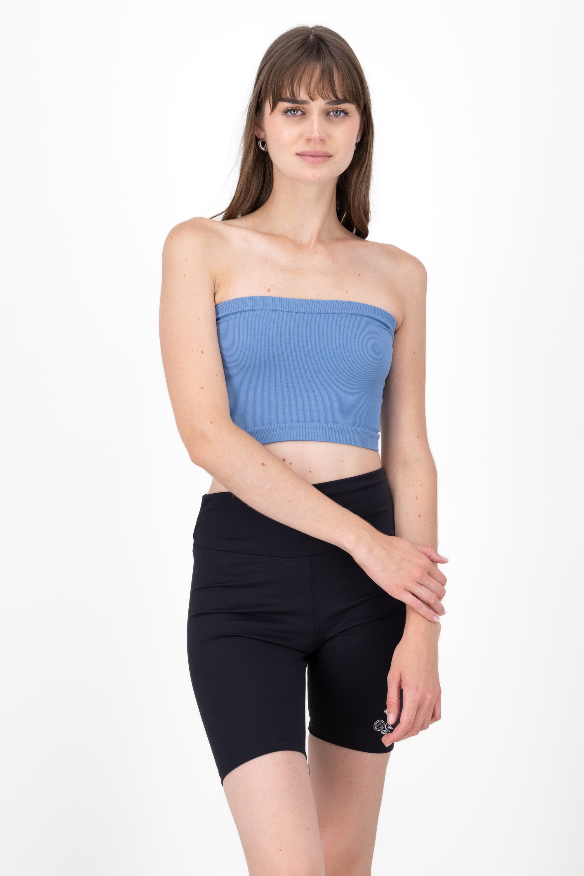 Top Tubo Strapless Rib INDIGO