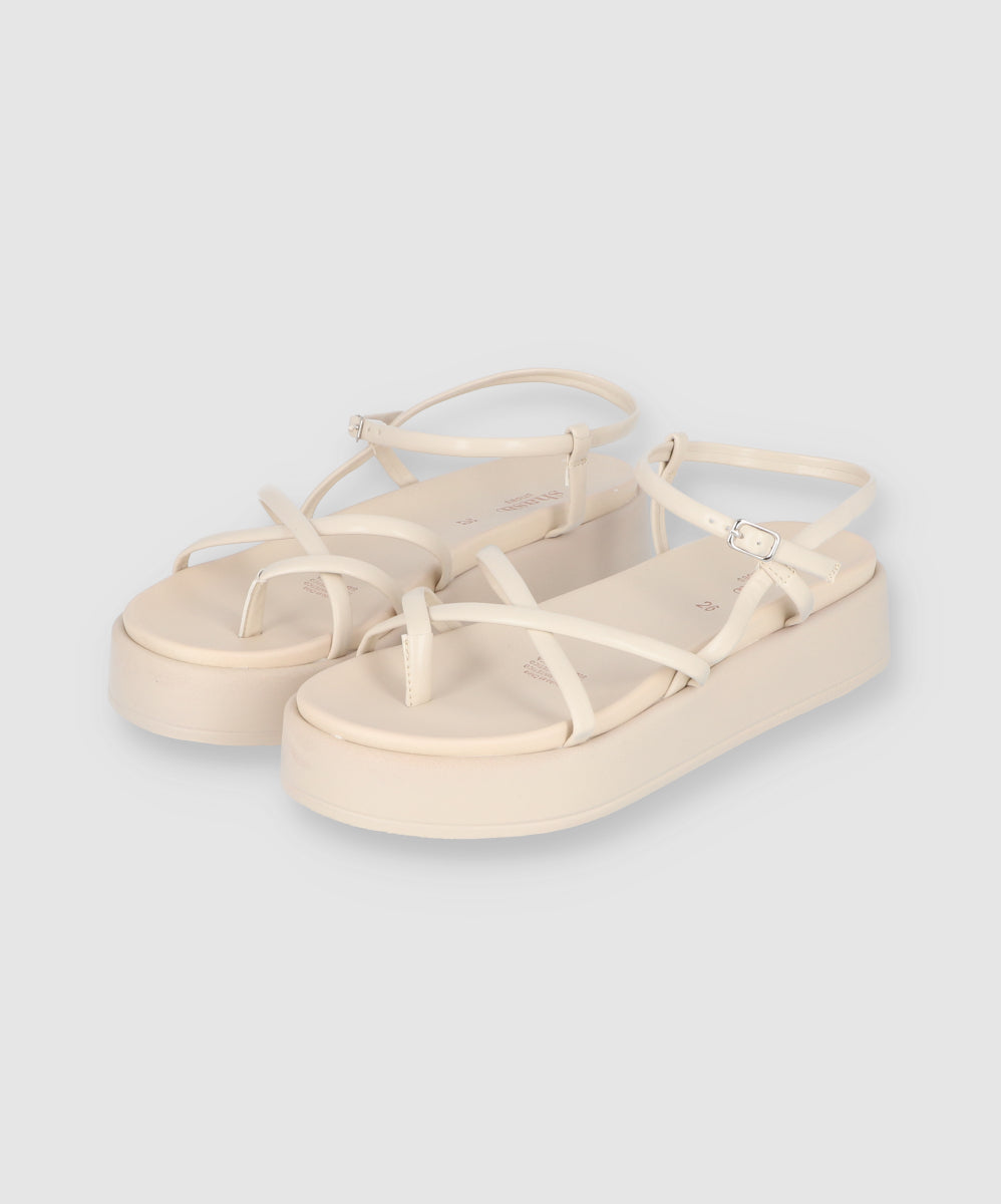 Sandal Platform Threads Nude