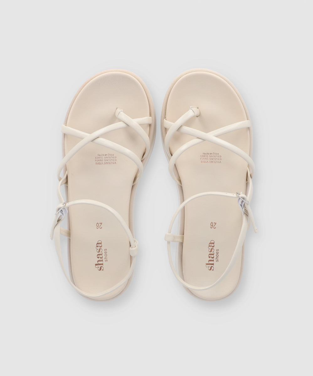 Sandal Platform Threads Nude