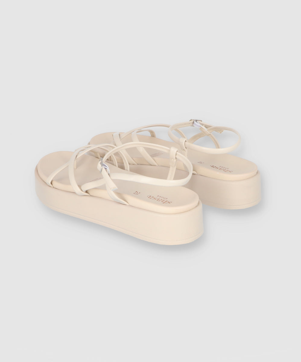 Sandal Platform Threads Nude