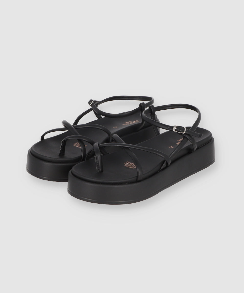 Sandal Platform Threads BLACK