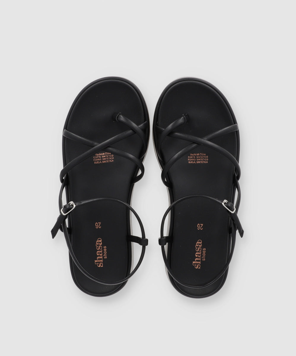 Sandal Platform Threads BLACK