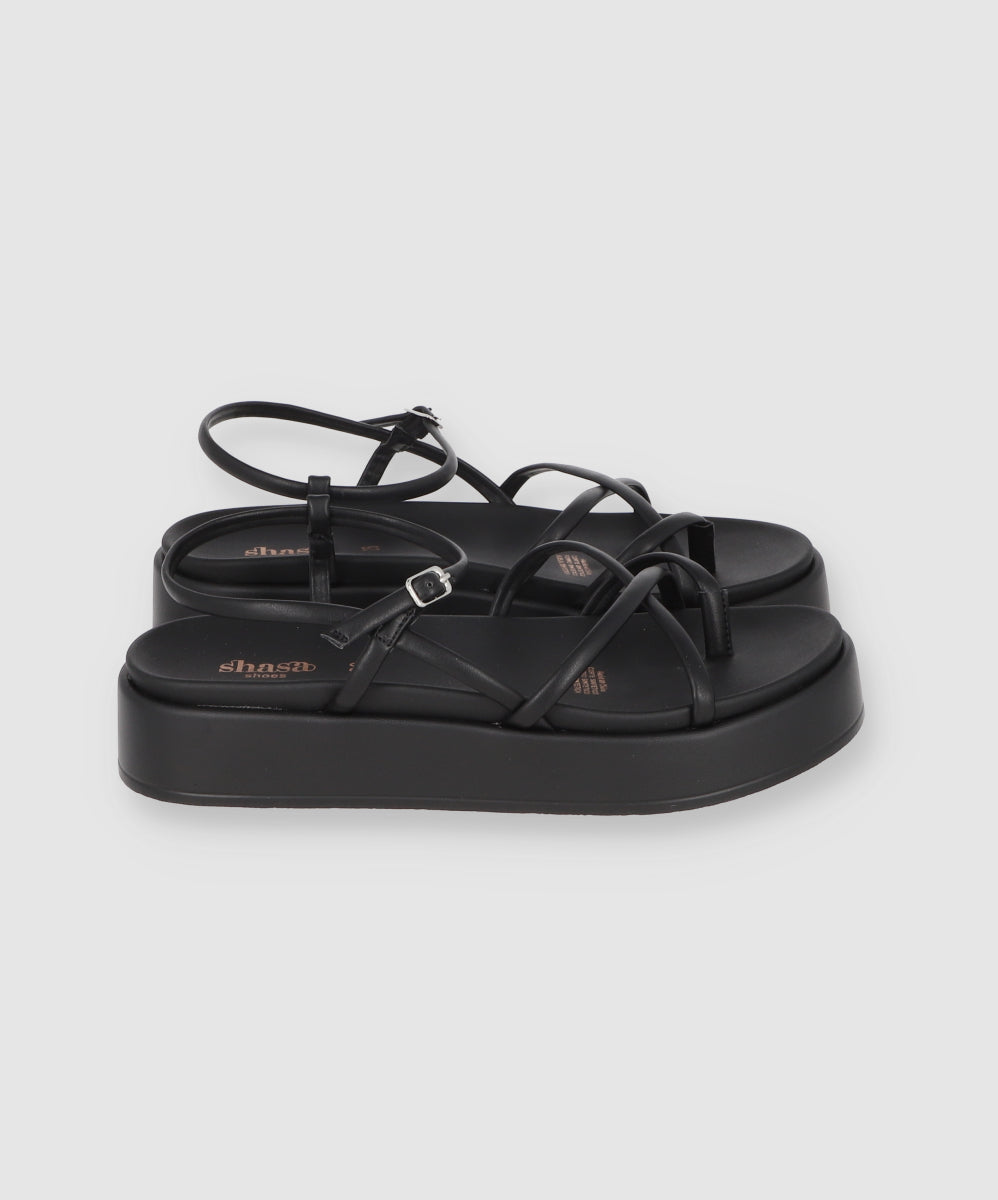 Sandal Platform Threads BLACK