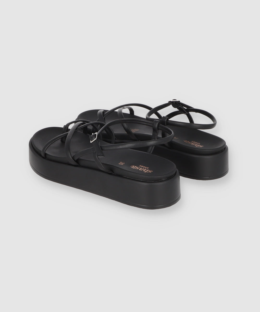 Sandal Platform Threads BLACK