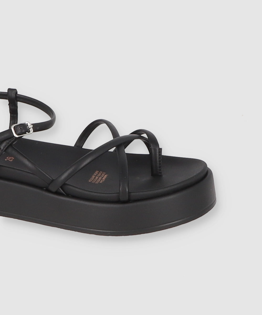 Sandal Platform Threads BLACK