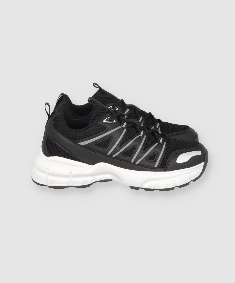 Tenis Deportivo Zigzag Lateral NEGRO