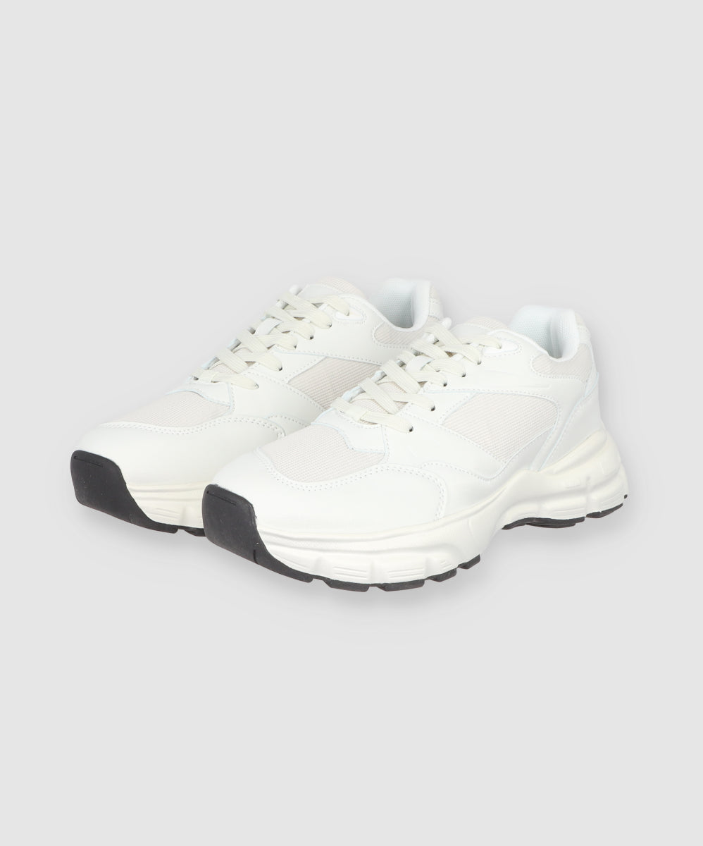 Tenis Deportivo Contrastes Mesh BLANCO