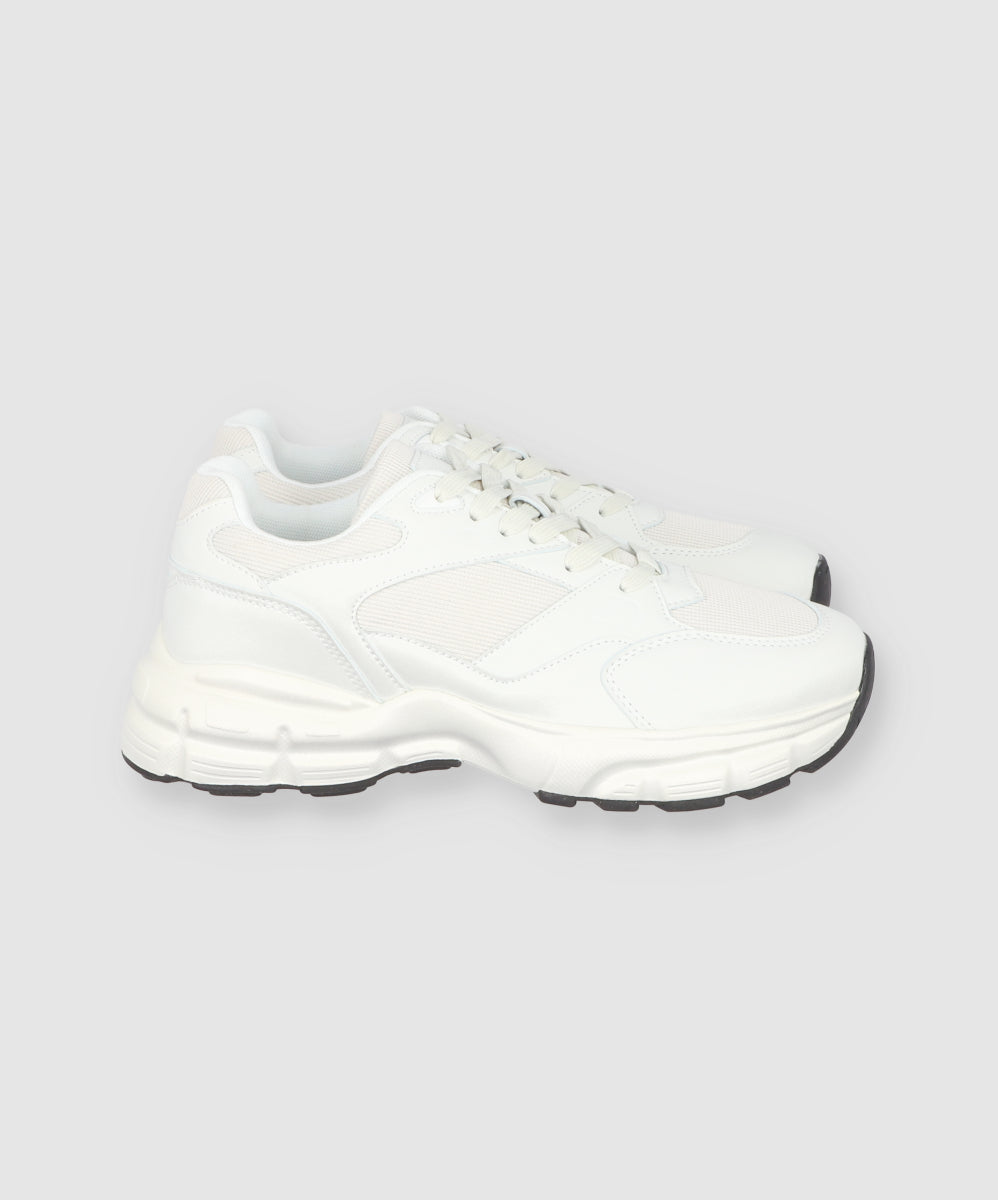 Tenis Deportivo Contrastes Mesh BLANCO