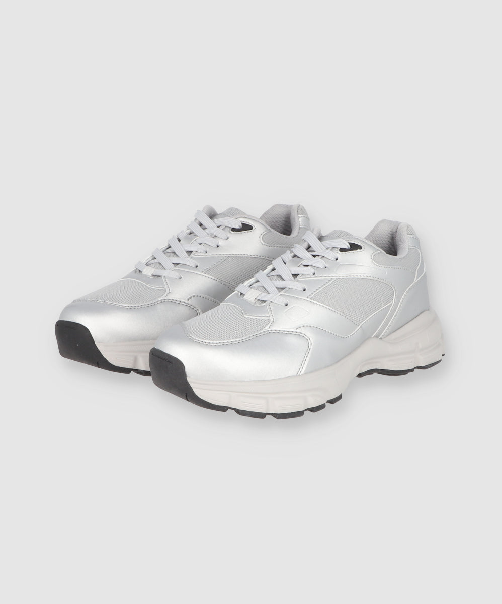 Tenis Deportivo Contrastes Mesh PLATA