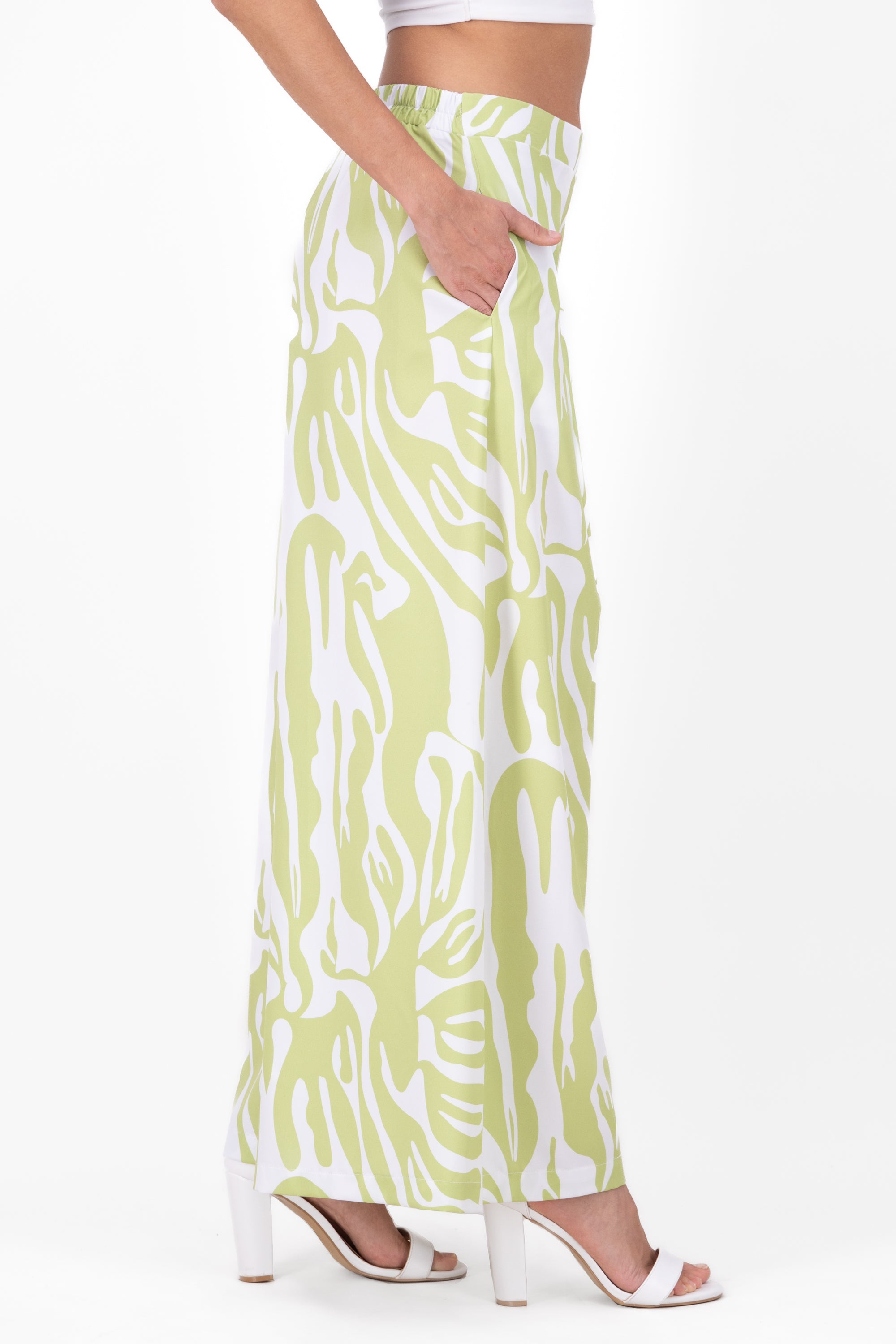 Pantalón super wide leg estampado SAGE