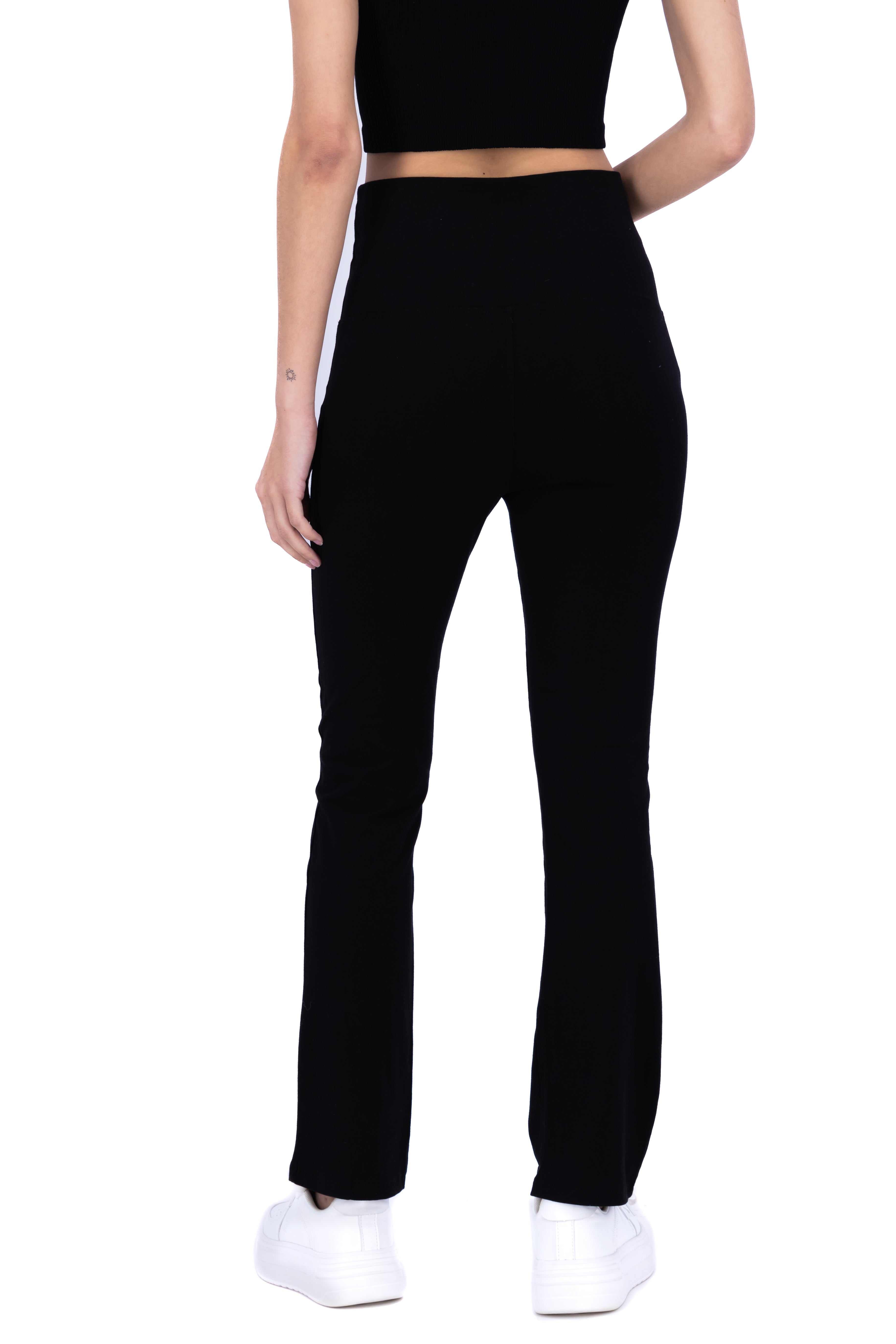 Straight pants high waist BLACK