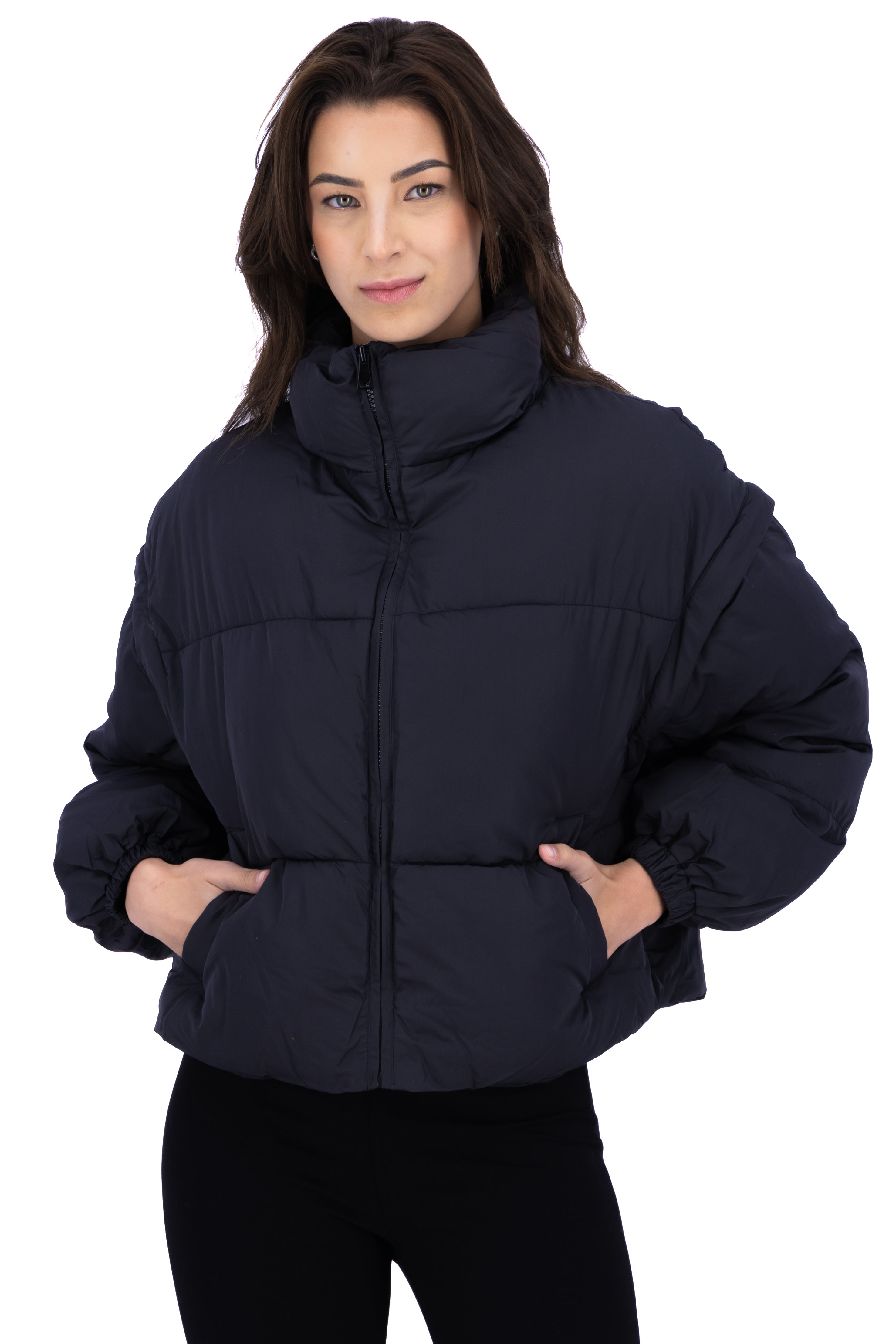 Lisisa Capiton Oversize Chamarra BLACK