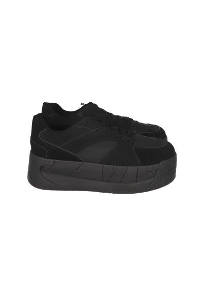 Tenis Casuales Cortes Plataforma NEGRO