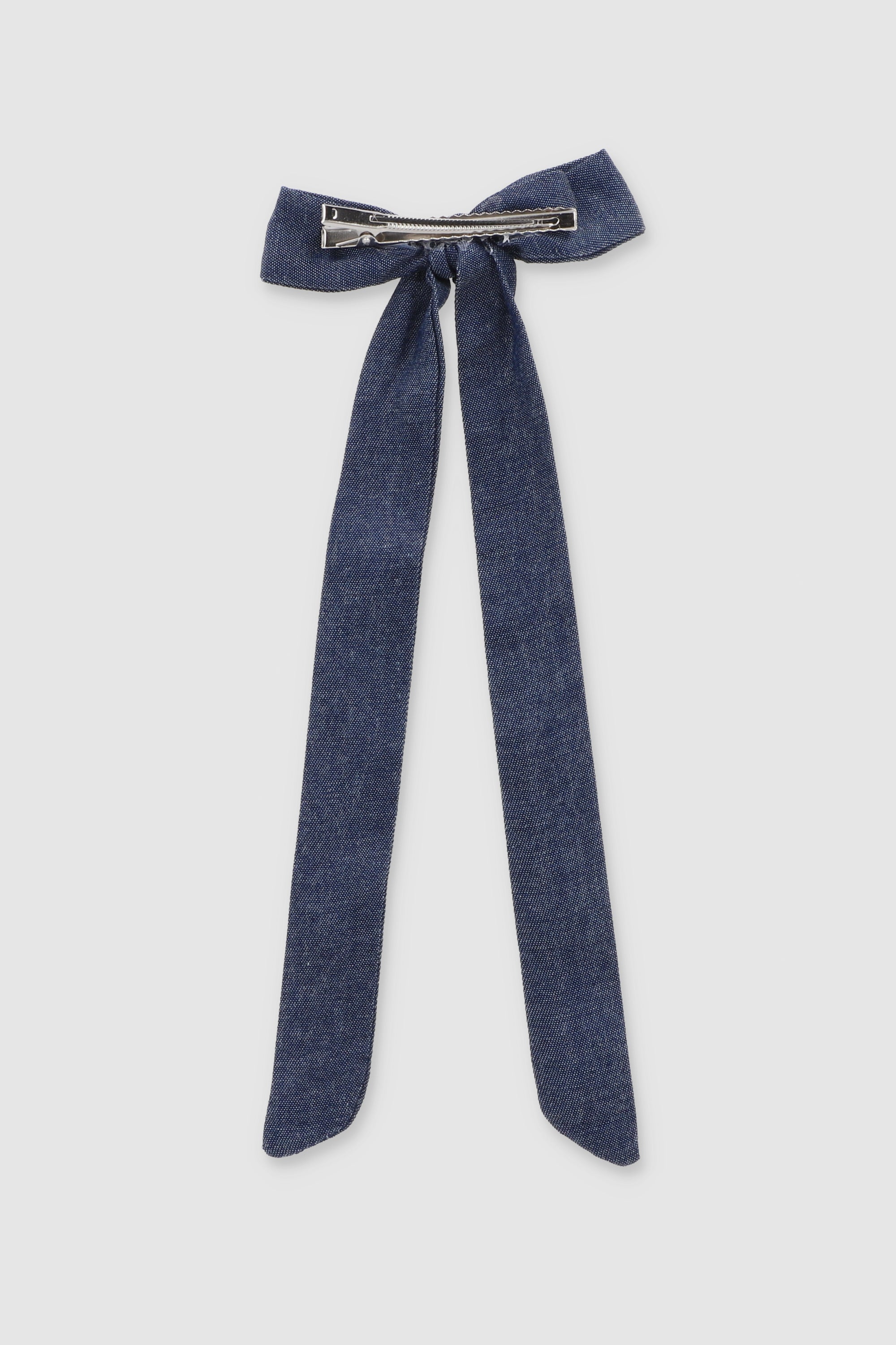 Broche metálico moño denim DARK WASH