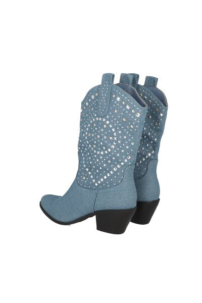 Botas vaqueras studs LIGHT WASH