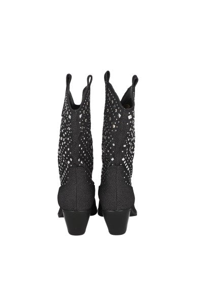 Botas vaqueras studs NEGRO