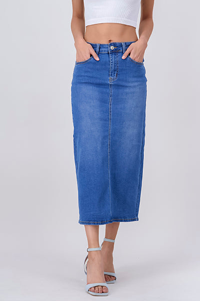 MIDI DENIM OPENING SKILL Medium Wash