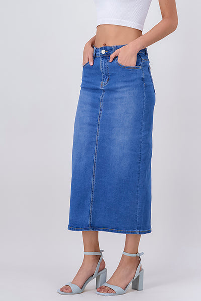 MIDI DENIM OPENING SKILL Medium Wash