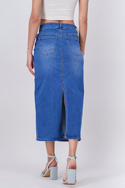 MIDI DENIM OPENING SKILL Medium Wash