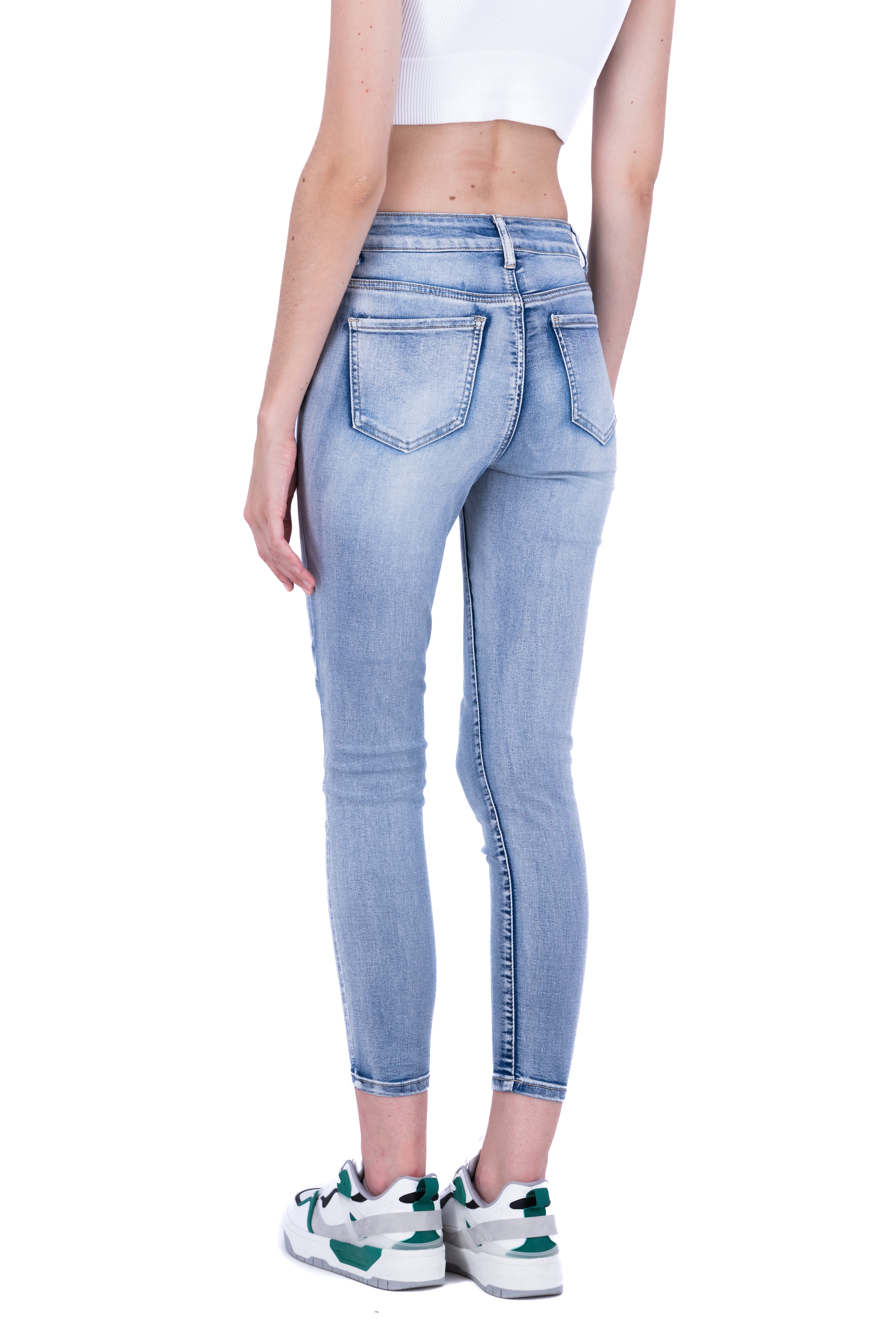 Jeans skinny deslavado LIGHT WASH