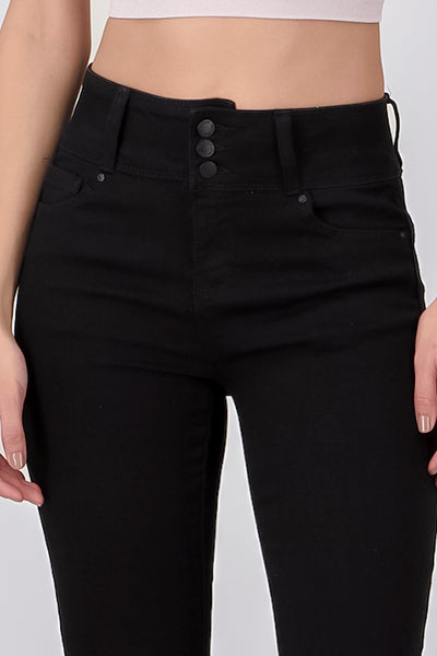 Jeans Skinny Triple button BLACK