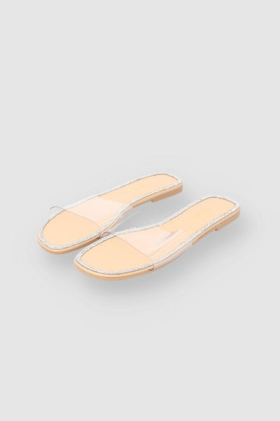 Transparent shine sandal shit SILVER