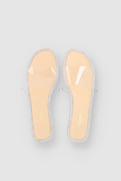 Transparent shine sandal shit SILVER