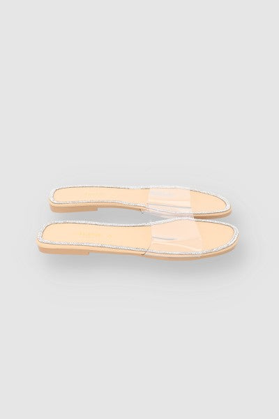 Transparent shine sandal shit SILVER