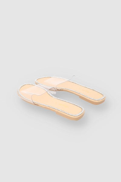 Transparent shine sandal shit SILVER