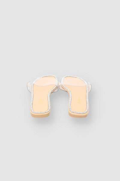 Transparent shine sandal shit SILVER