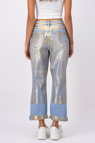 MMA Jeans Metalized Design GOLD