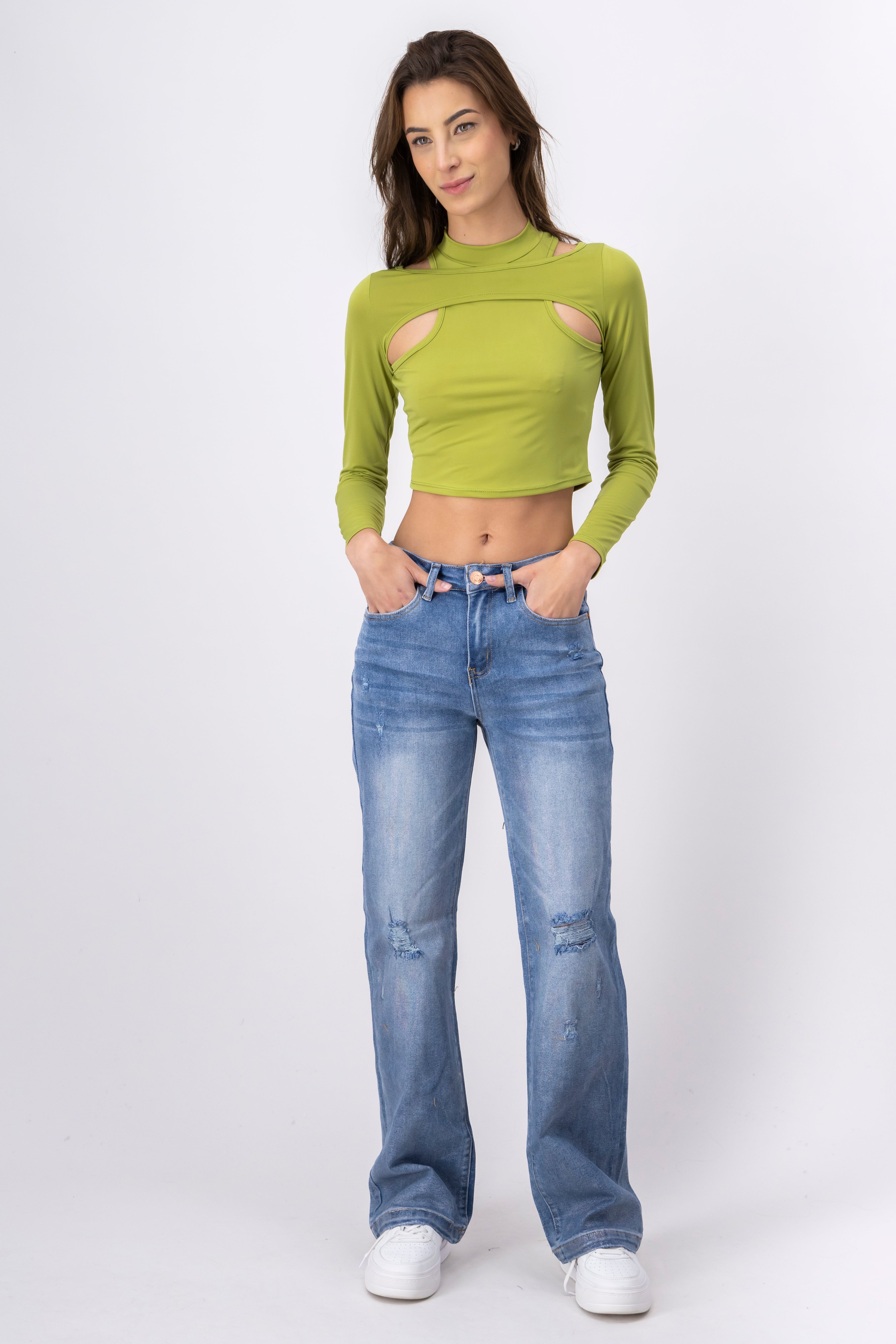 WIDE Leg Metallized Jeans IRIDESCENT