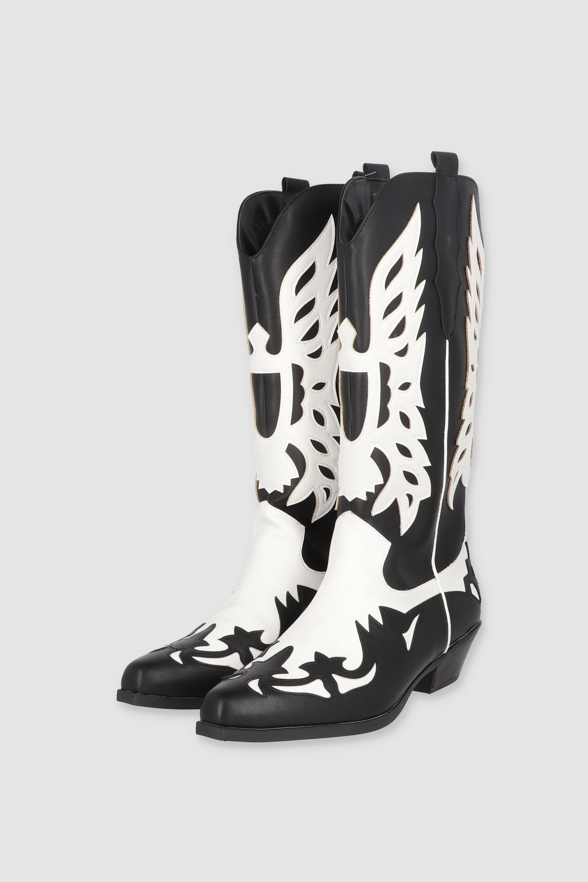Alas embroidery cowboy boot BLACK